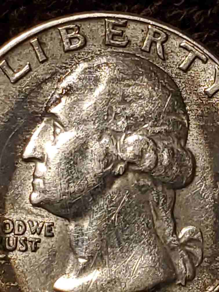 1964-D-Quarter...black-Ink-With-Raised-Letters-And-Numbers.